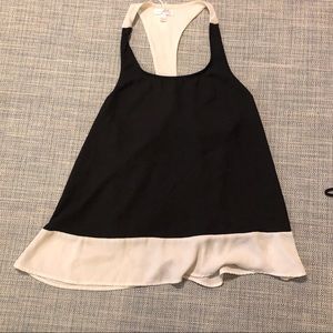 Black and White Flowy Shirt